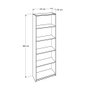 Hanah Home Estantería Blanca Ktp-350-Bb-1